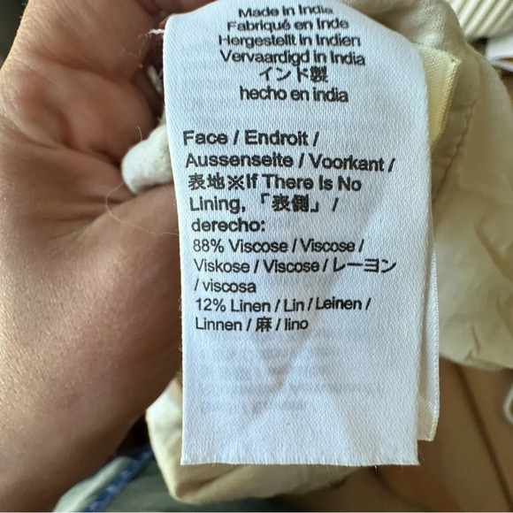 MADEWELL V-Neck Button Down Linen Blend Romper Size 2 1144 - Picture 14 of 15